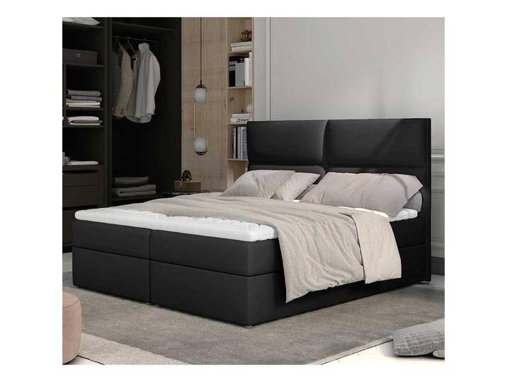 Polsterbett Doppelbett in Schwarz aus Kunstleder Polsterbett Doppelbett in Schwarz aus Kunstleder von Pharao24.de
