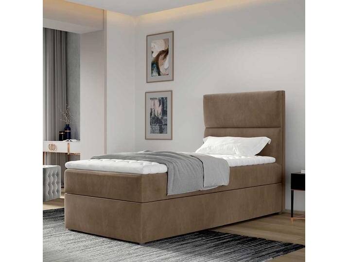 Polsterbett Einzelbett in Braun Liegefläche 90x200 cm von Pharao24.de