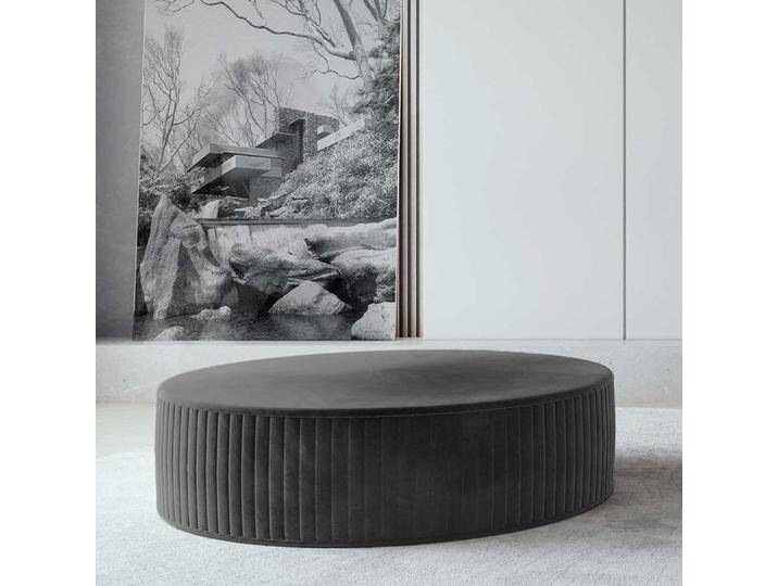 Polsterhocker Beistellhocker aus Samt in runder Form Polsterhocker Beistellhocker aus Samt in runder Form von Pharao24.de