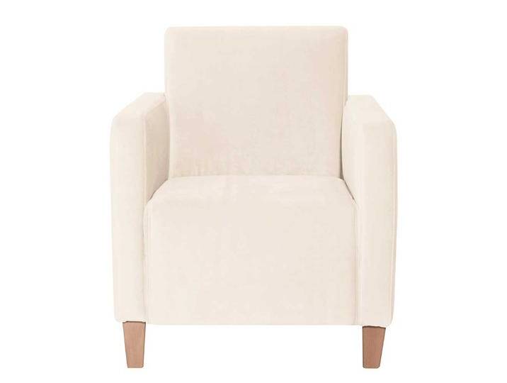 Polstersessel Creme Samtvelour in modernem Design Made in Germany von Pharao24.de