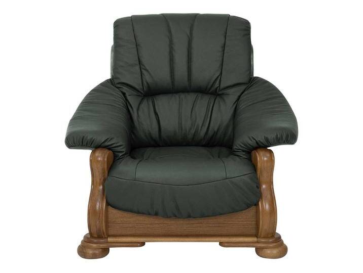 Polstersessel Leder Eiche im rustikalen Stil Made in Germany von Pharao24.de