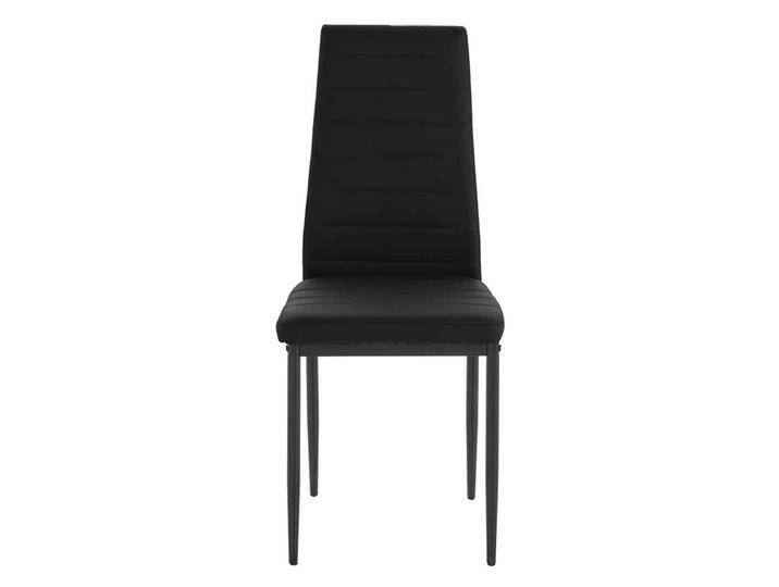 Polsterstühle in Schwarz Kunstleder und Metall (Set) von Pharao24.de
