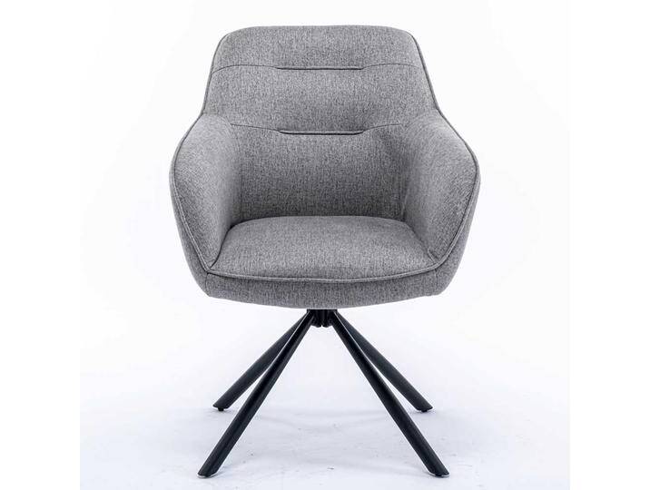 Polsterstuhl Esszimmer 2er Set in Grau Stoff Gestell aus Metall (2er Set) von Pharao24.de