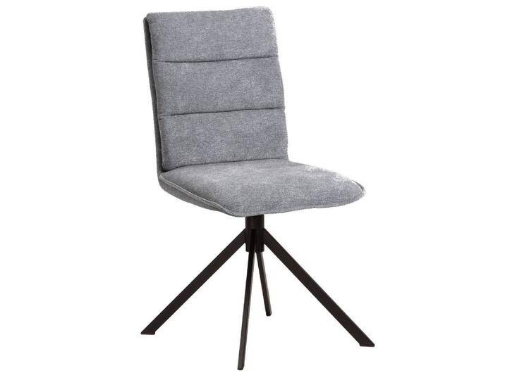 Polsterstuhl Esszimmer Esszimmerstuhl aus Flockstoff und Metall (2er Set) von Pharao24.de