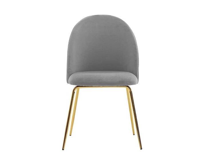 Polsterstuhl Esszimmer Stühle aus Samt mit Gestell aus Metall (2er Set) von Pharao24.de