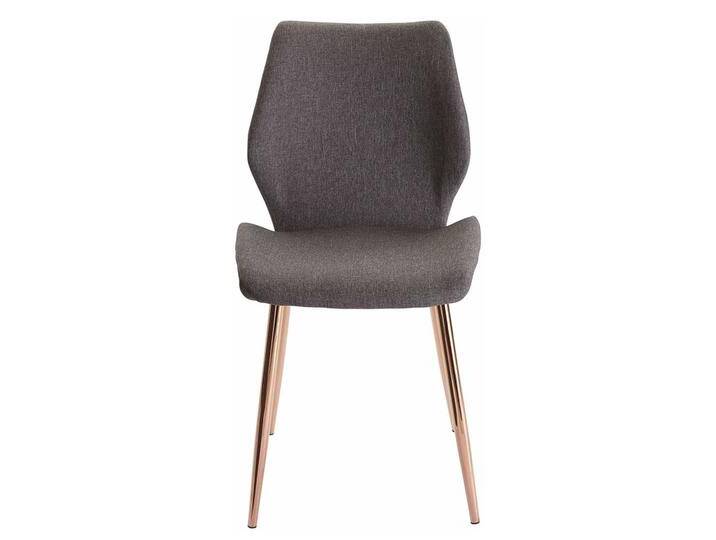 Polsterstuhl Esszimmer modern in Anthrazit Kupferfarben (2er Set) von Pharao24.de