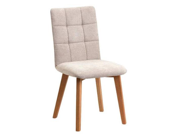 Polsterstuhl Esszimmerstuhl aus Flockstoff mit Gestell aus Massivholz (2er Set) von Pharao24.de