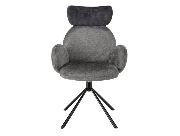 Polsterstuhl Esszimmerstuhl in Grau mit Gestell aus Metall (2er Set) von Pharao24.de