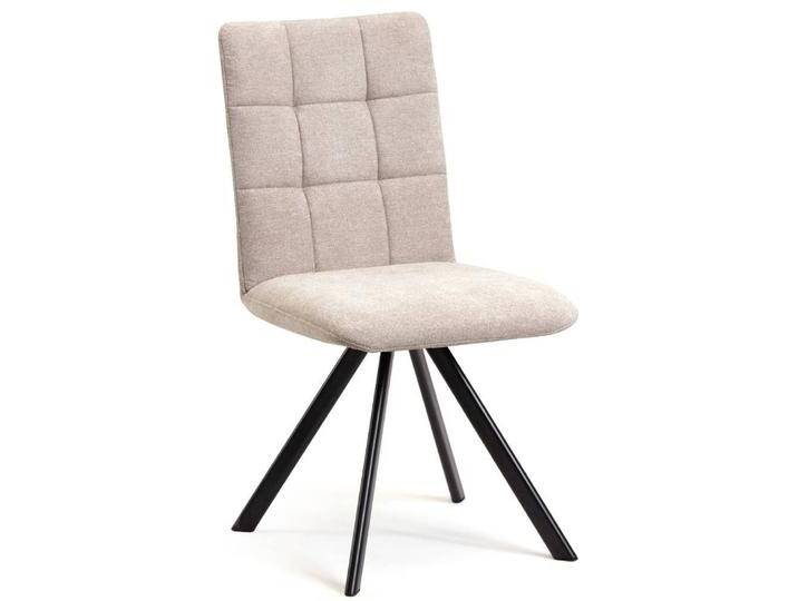 Polsterstuhl Esszimmerstuhl mit gepolsterter Rückenlehne in Beige (2er Set) von Pharao24.de