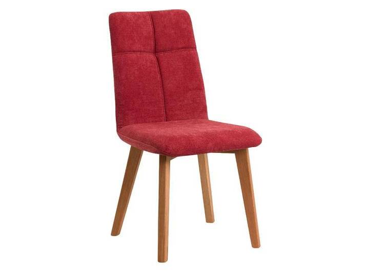 Polsterstuhl Esszimmerstuhl mit gepolsterter Rückenlehne in Rot (2er Set) von Pharao24.de