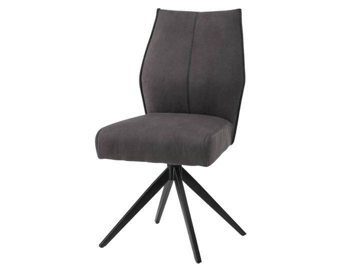 Polsterstuhl Küchenstuhl in Dunkelgrau mit Kaltschaumpolsterung (2er Set) von Pharao24.de