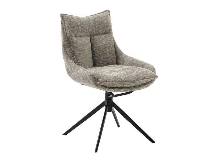 Polsterstuhl in Taupe Gestell aus Metall (2er Set) von Pharao24.de