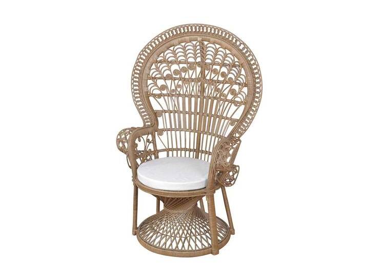 Rattan Thron Sessel in Grau gewischt Landhausstil Rattan Thron Sessel in Grau gewischt Landhausstil von Pharao24.de