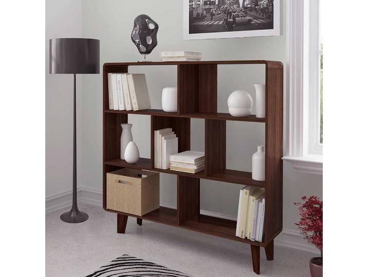 Regal Standregal in Walnussfarben 126 cm hoch von Pharao24.de