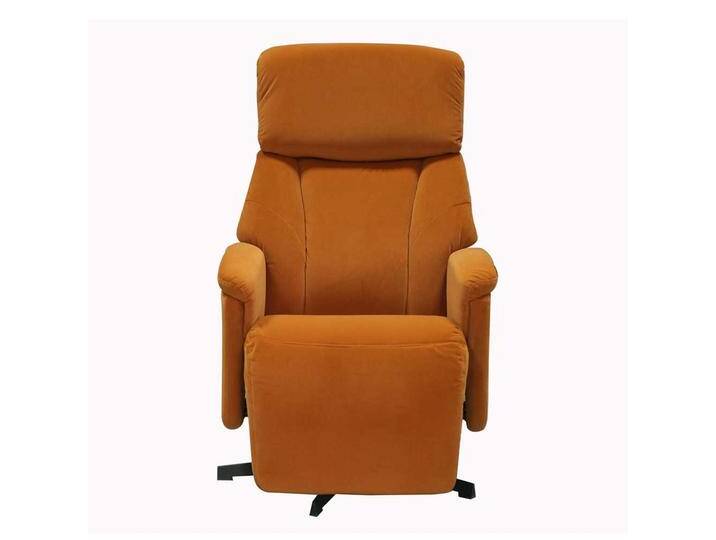 Relaxsessel in Orange und Schwarz drehbar von Pharao24.de