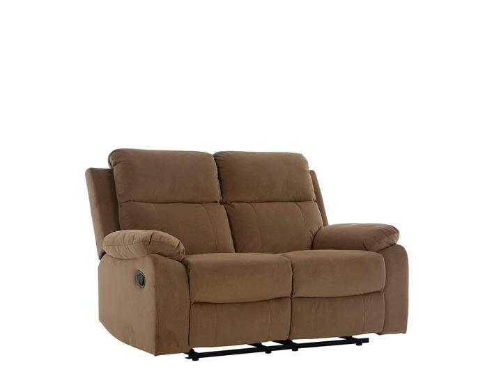 Relaxsofa für 2 Personen in Braun Untergestell aus Metall von Pharao24.de