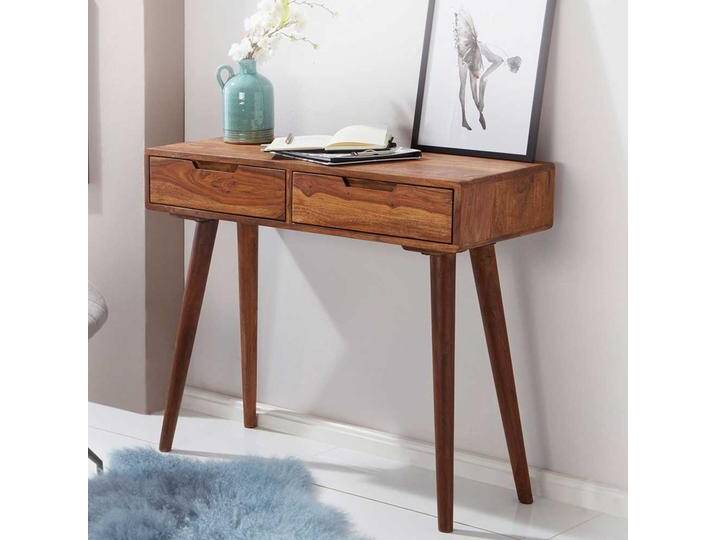 Retro Konsolentisch aus Sheesham Massivholz 90 cm breit von Pharao24.de