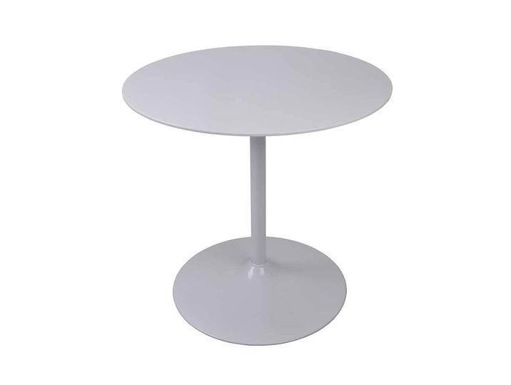 Runder Bistrotisch in Weiß Hochglanz 75 cm hoch von Pharao24.de