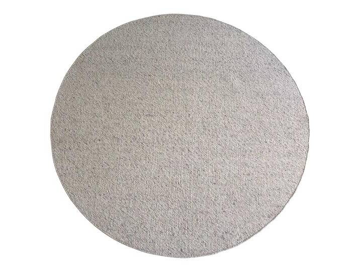 Runder Teppich in Beigegrau Webstoff 250 cm Durchmesser von Pharao24.de
