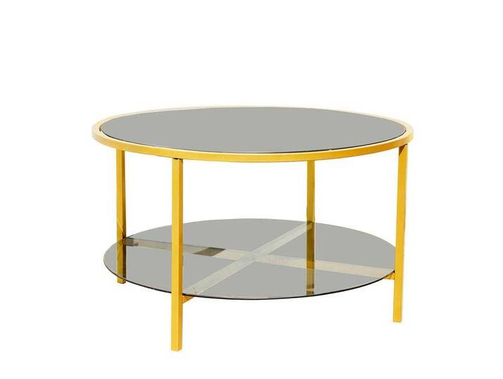 Runder Wohnzimmer Glastisch in modernem Design 75 cm breit von Pharao24.de
