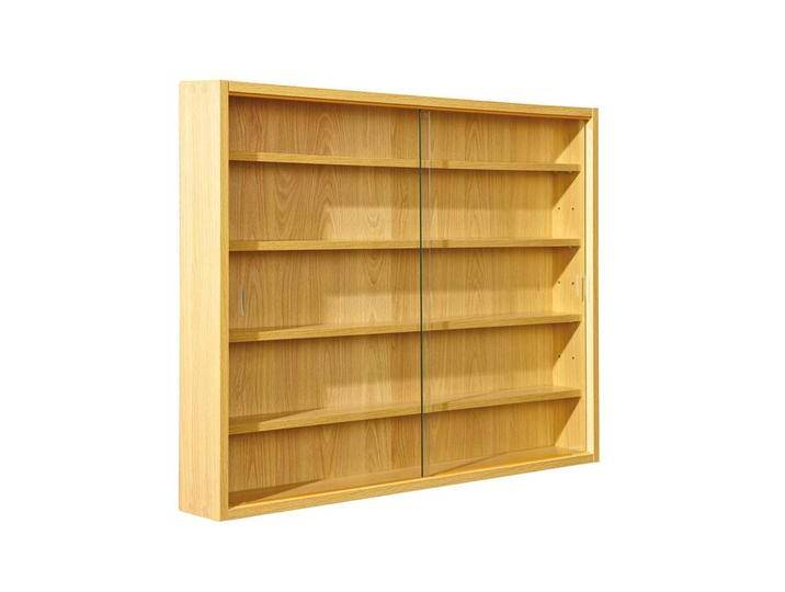 Sammler Wandvitrine in Buchefarben 80 cm breit von Pharao24.de