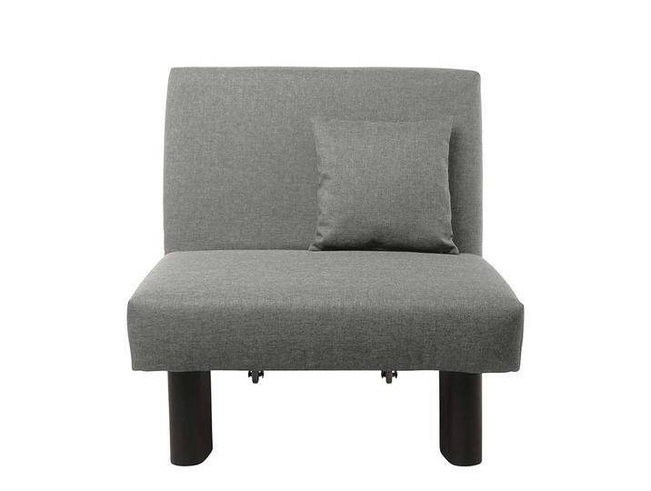 Schlafsessel hellgrau Stoff in modernem Design Untergestell aus Metall Schlafsessel hellgrau Stoff in modernem Design Untergestell aus Metall von Pharao24.de