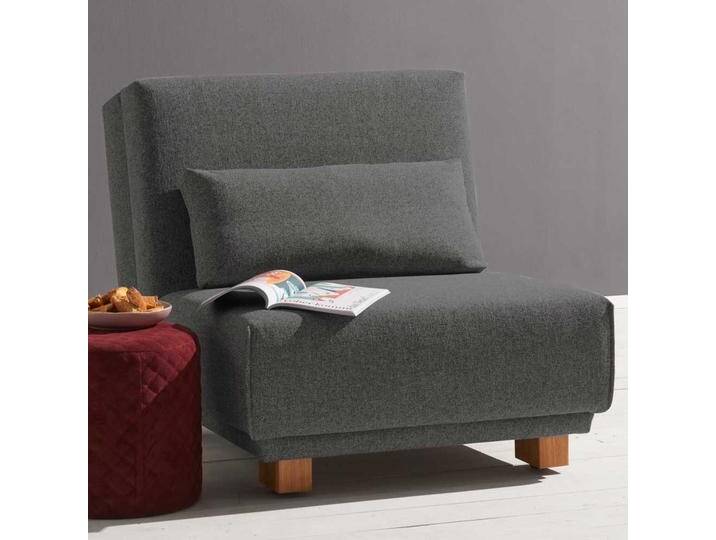 Schlafsessel in Dunkelgrau Stoff 85 cm breit von Pharao24.de
