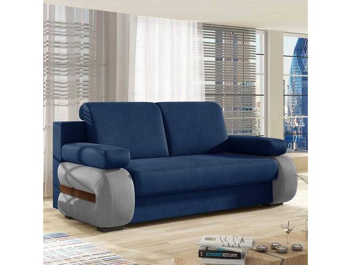 Schlafsofa Zweisitzer Schlafsofa aus Samt mit Armlehnen von Pharao24.de