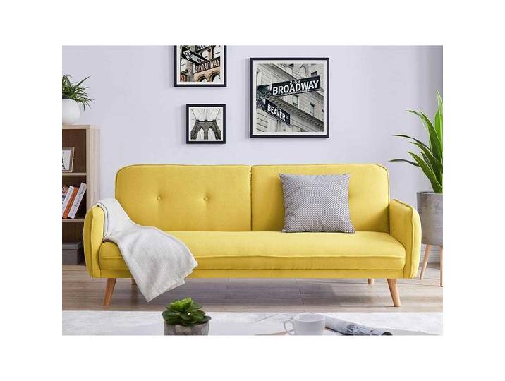 Schlafsofa in Gelb Rücken Klappmechanik von Pharao24.de
