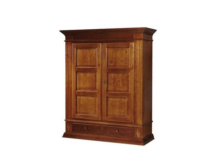 Schlafzimmer Kleiderschrank in Kirschbaumfarben Fichte Massivholz von Pharao24.de