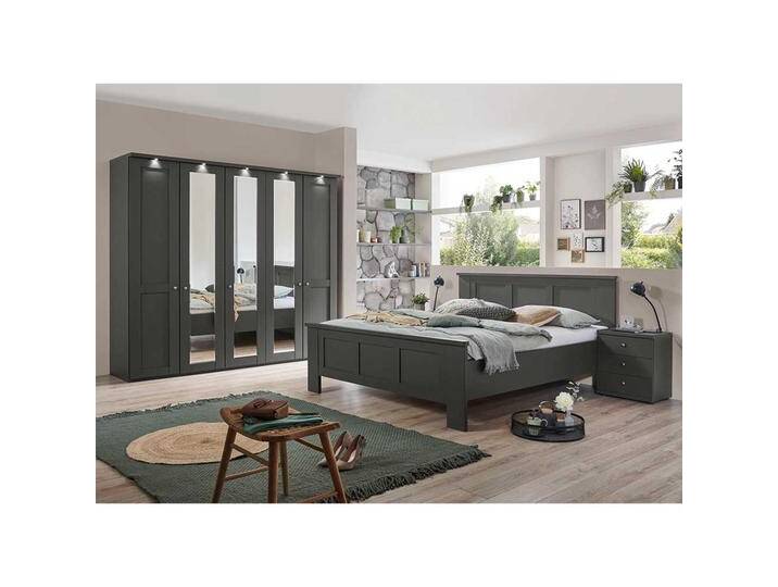 Schlafzimmer Komplett im Landhausstil LED Beleuchtung (vierteilig) von Pharao24.de