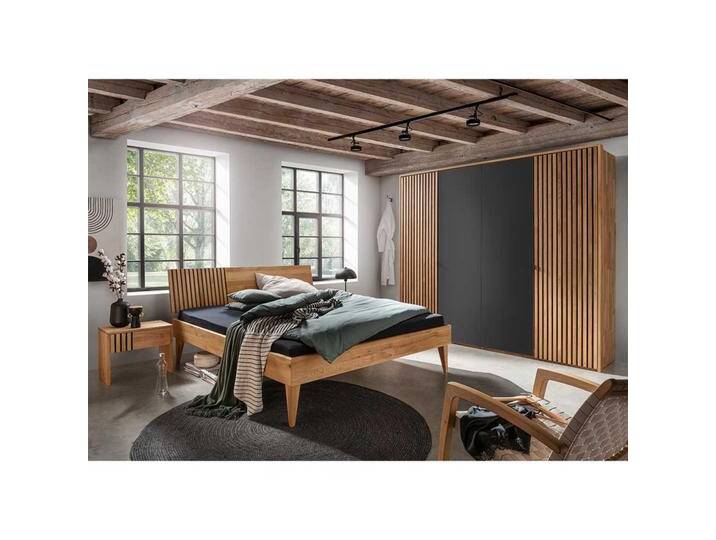 Schlafzimmer Möbel Set aus Wildeiche Massivholz modernem Design (vierteilig) von Pharao24.de