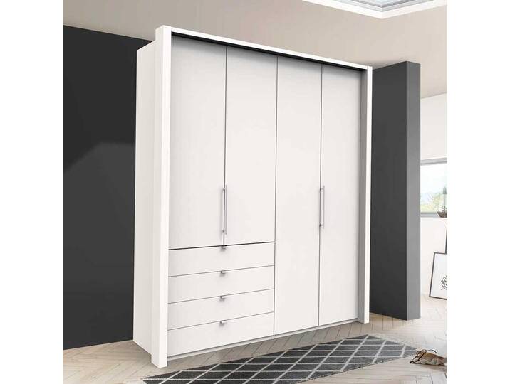 Schlafzimmerkleiderschrank in Weiß zwei Falttüren von Pharao24.de