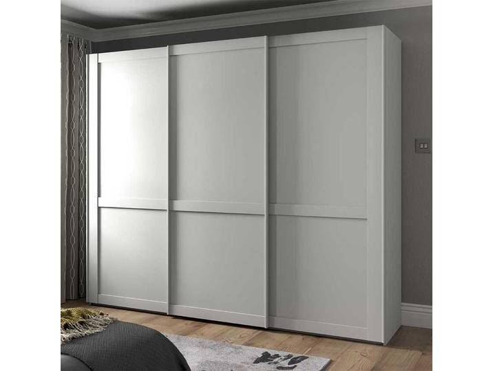 Schlafzimmerkleiderschrank mit Schiebetüren in Weiß Made in Germany Schlafzimmerkleiderschrank mit Schiebetüren in Weiß Made in Germany von Pharao24.de