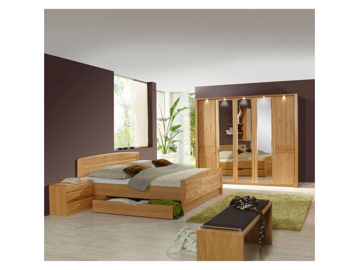 Schlafzimmermöbel Set aus Erle Teilmassiv online kaufen (vierteilig) von Pharao24.de
