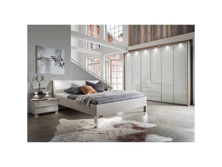 Schlafzimmermöbel Set in Weiß und Hellgrau Made in Germany (vierteilig) von Pharao24.de