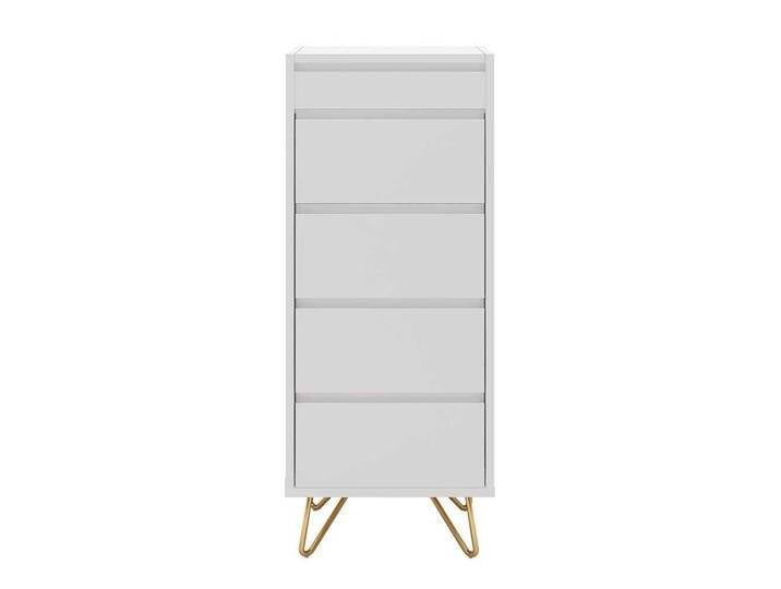 Schminkkommode in Weiß und Goldfarben 110 cm hoch von Pharao24.de