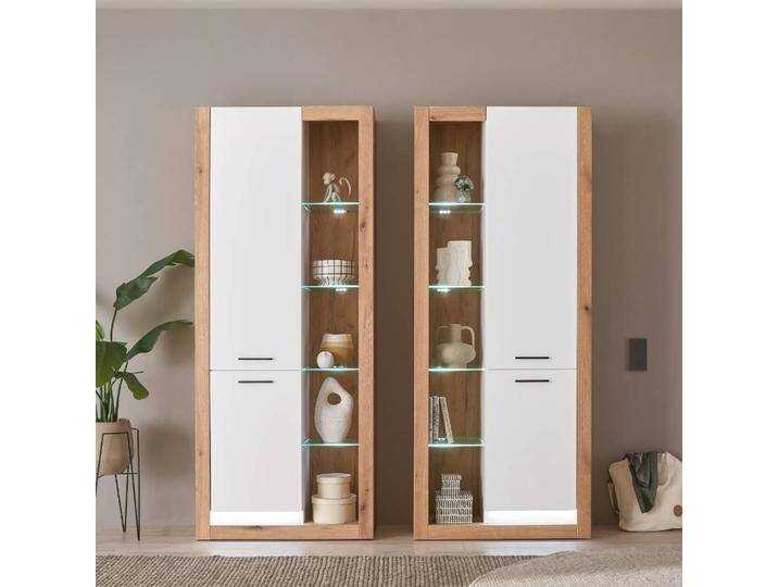 Schränke Wohnzimmerschränke 195 cm hoch in modernem Design (zweiteilig) von Pharao24.de