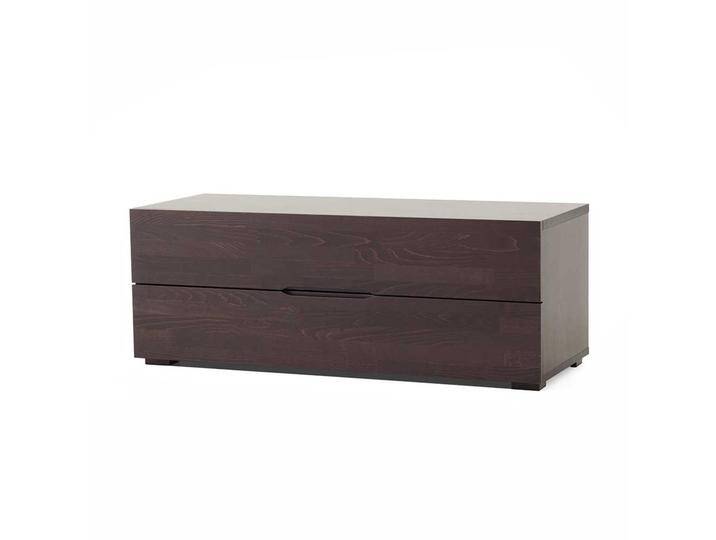 Schubladen Lowboard in Wengefarben Buche Massivholz von Pharao24.de