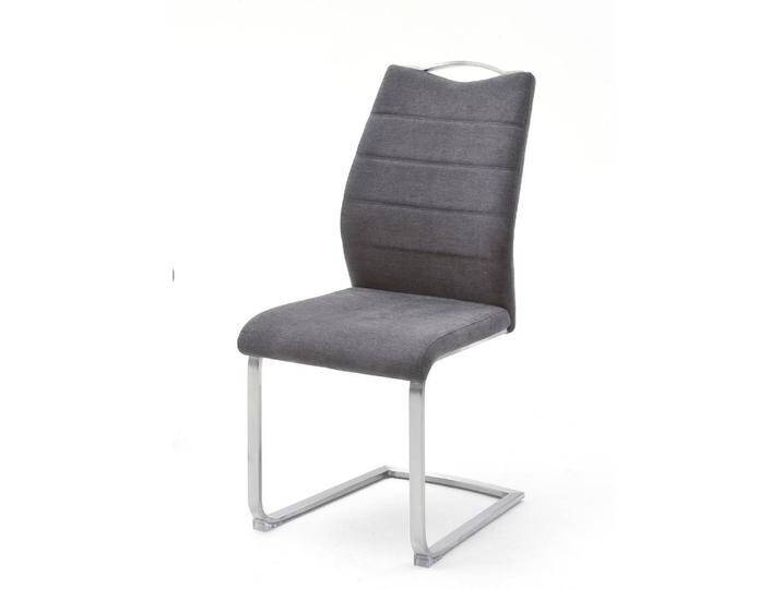 Schwingstuhl Esszimmerstuhl aus Webstoff mit Gestell aus Metall (2er Set) von Pharao24.de