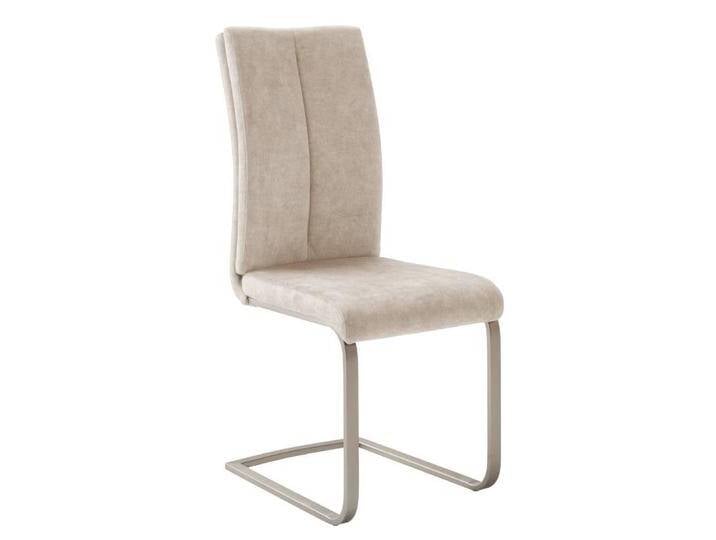 Schwingstuhl Küchenstuhl in Cremeweiß mit gepolsterter Rückenlehne (4er Set) von Pharao24.de