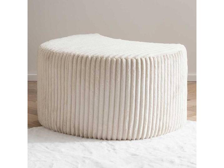 Sessel Sitzhocker im Retrostil Cordstoff in Creme Sessel Sitzhocker im Retrostil Cordstoff in Creme von Pharao24.de