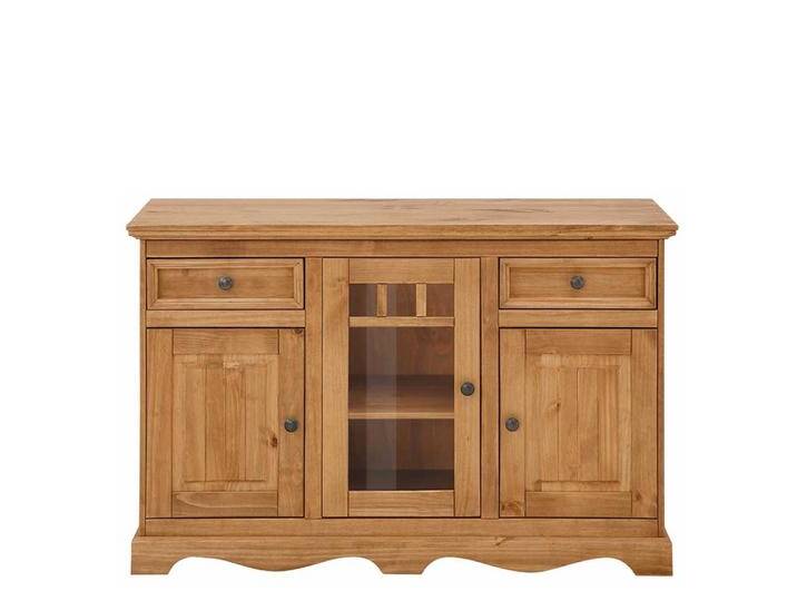 Sideboard Kommode aus Kiefer Massivholz mit Metallgriffen von Pharao24.de
