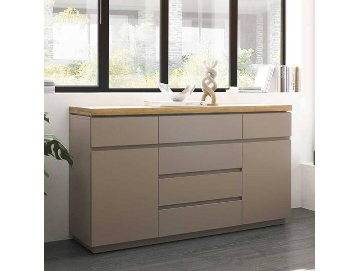 Sidebord modern in Taupe sechs Schubladen und zwei Türen Sidebord modern in Taupe sechs Schubladen und zwei Türen von Pharao24.de