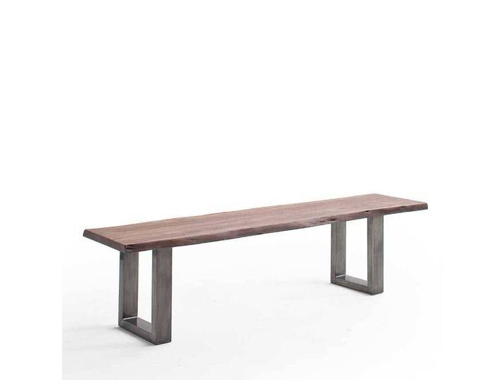 Sitzbank Holzbank 47 cm Sitzhöhe mit Bügelgestell von Pharao24.de