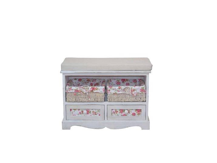 Sitzbank mit Körben Shabby Chic von Pharao24.de
