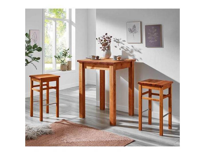 Sitzgarnitur Bartisch aus Kiefer Massivholz Landhausstil (dreiteilig) von Pharao24.de