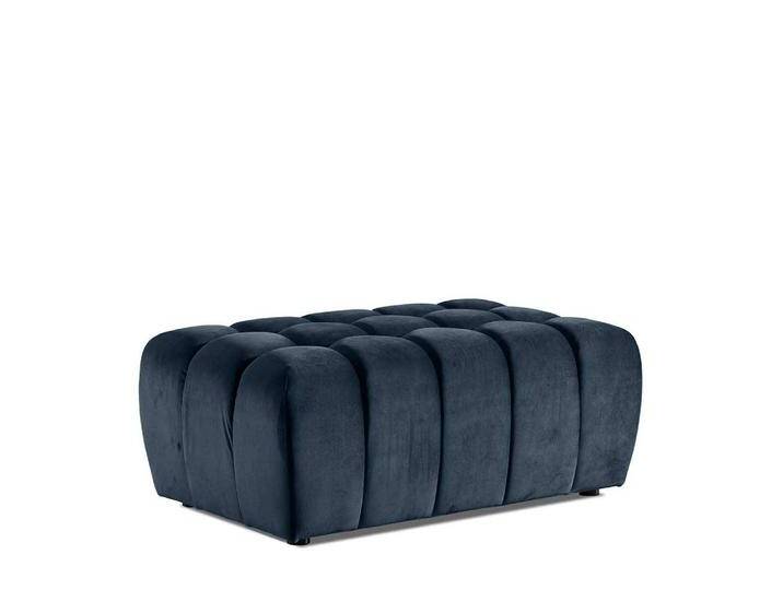 Sitzhocker Couchhocker aus Samt in Dunkelblau von Pharao24.de