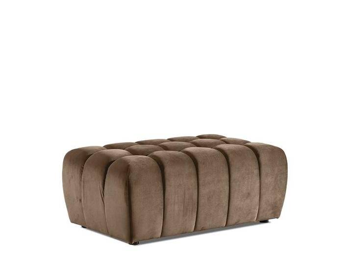 Sitzhocker Polsterhocker aus Samt in Braun von Pharao24.de