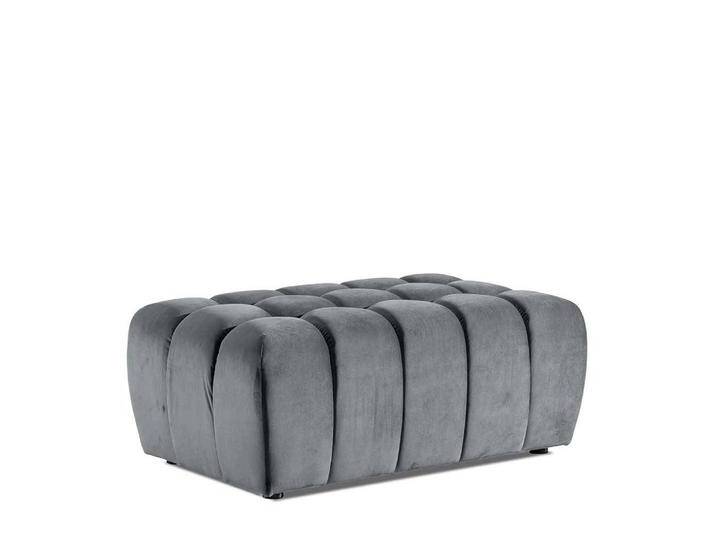 Sitzhocker Polsterhocker aus Samt in Grau Sitzhocker Polsterhocker aus Samt in Grau von Pharao24.de